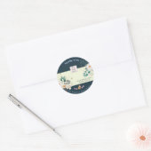 Floral donkergroen met Logo multi-purpose dank Ronde Sticker (Envelop)