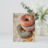 Floral Donut Briefkaart (Staand voorkant)