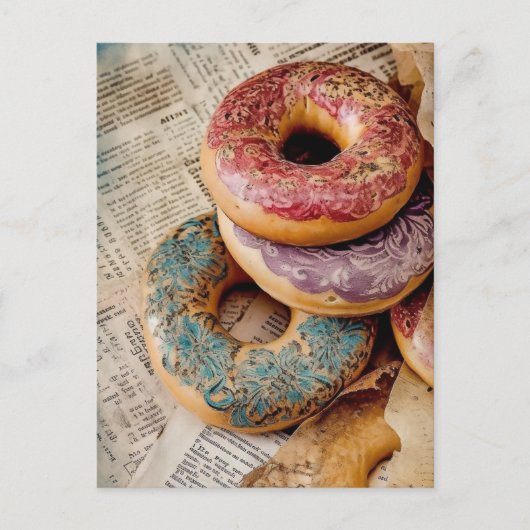 Floral Donut Briefkaart (Voorkant)