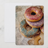 Floral Donut Feestdagenkaart (Voorkant / Achterkant)
