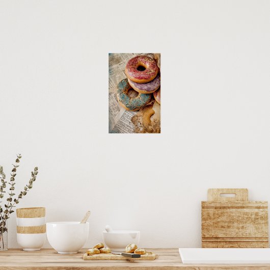 Floral Donut Poster (Keuken)