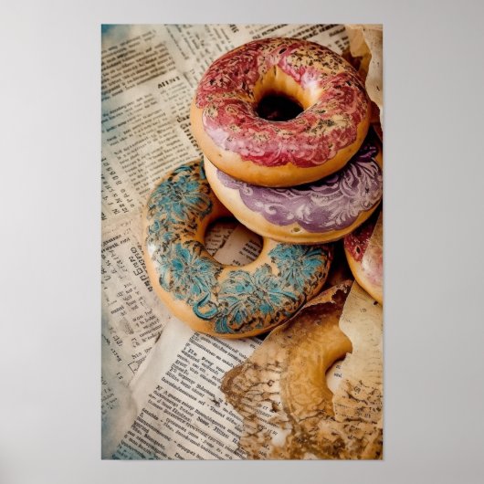 Floral Donut Poster (Voorkant)