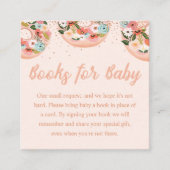 Floral donuts Baby shower Books for Baby Informatiekaartje (Voorkant)