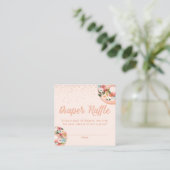 Floral Donuts Baby shower Diapers Raffle Enclosure Informatiekaartje (Staand voorkant)