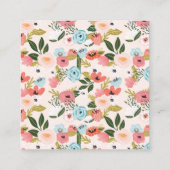 Floral Donuts Baby shower Diapers Raffle Enclosure Informatiekaartje (Achterkant)