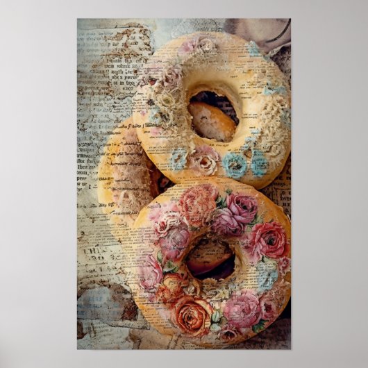 Floral Donuts Poster (Voorkant)