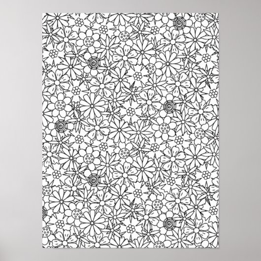 Floral Doodle 2 Poster (Voorkant)