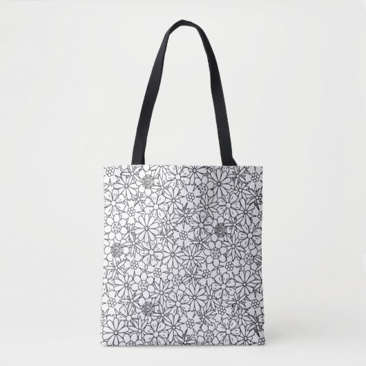 Floral Doodle 2 Tote Bag (Voorkant)