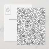 Floral Doodle Briefkaart (Voorkant / Achterkant)