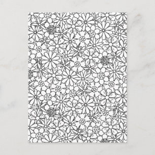 Floral Doodle Briefkaart