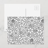 Floral Doodle Briefkaart (Voorkant / Achterkant)