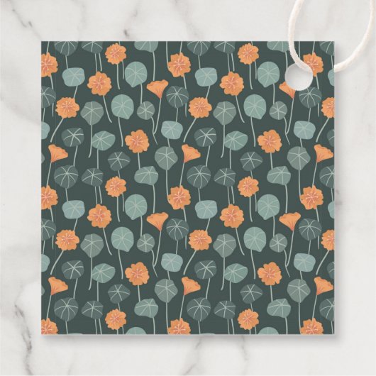 Floral Doodle Custom Hand-Drawn Note Bedankjes Labels (Achterkant)