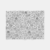 Floral Doodle Fleece Deken (Voorkant (Horizontaal))