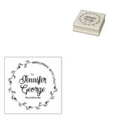 Floral Doodle Handgemaakt met liefde Rubberstempel (Gestempeld)