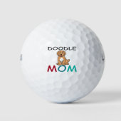 Floral Doodle Mom - Golden Doodle Goldendoodle Golfballen (Voorkant)