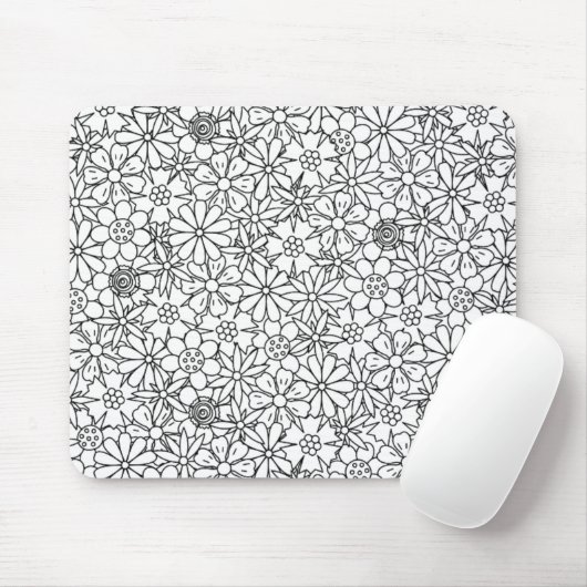 Floral Doodle Muismat (Met muis)