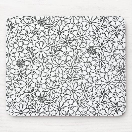 Floral Doodle Muismat (Voorkant)