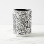 Floral Doodle Pattern Mok (Midden)
