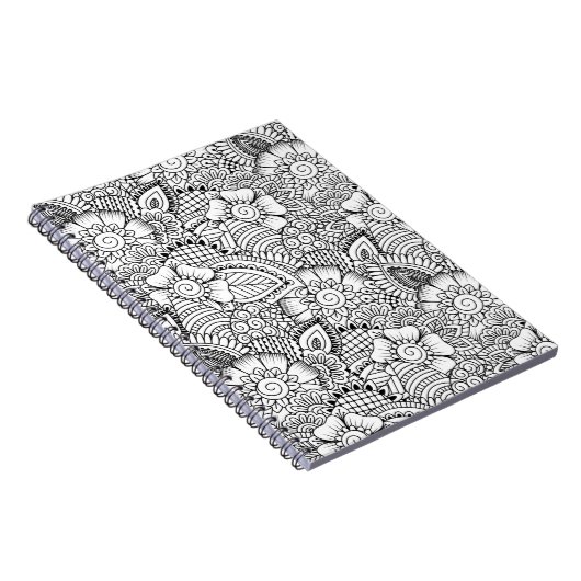 Floral Doodle Pattern Notitieboek (Rechterzijde)