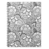 Floral Doodle Pattern Notitieboek (Voorkant)