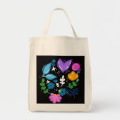 Floral doodle tote bag (Voorkant)