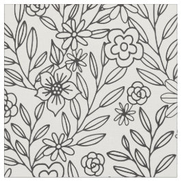 Floral Doodles Coloring Stof
