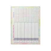 Floral Doodles Weekly Personalized Menu Plan Notitieblok (Linkerzijde)