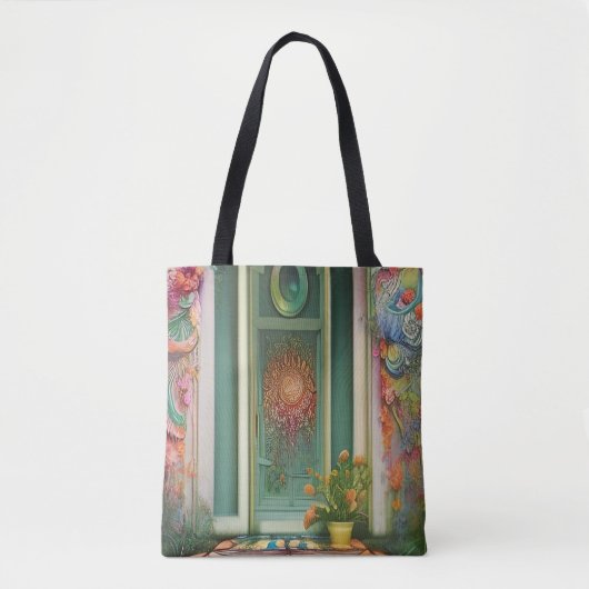 Floral Doorway Tote Bag (Voorkant)