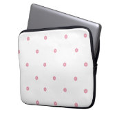 Floral Dot - Cherry Blossom Electronics Bag Laptop Sleeve (Voorkant Links)