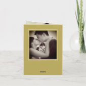 Floral Double Happiness Gold Chinese Weddenfoto Bedankkaart (Achterkant)