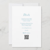 Floral Double Happiness Wedding Invite in het Chin Kaart (Achterkant)