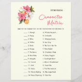 Floral double sided Baby Shower Games Flyer (Achterkant)