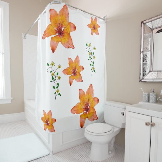 Floral douche gordijn (In situ)