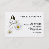 *~* Floral Doula Birthing Midechtgenote Zwangersch Visitekaartje (Achterkant)