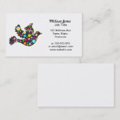 Floral Dove of bloemen Visitekaartje (Voorkant / Achterkant)