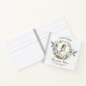 Floral Doves First Holly Communion Gastenboek Notitieboek (Binnen)