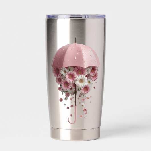 Floral Downpour Bloomfall Sheltered by Spring Wher Geïsoleerde Drinkbeker (Voorkant)