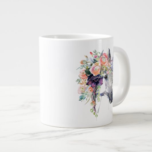 Floral Dprimed Unicorn Grote Koffiekop (Voorkant rechts)