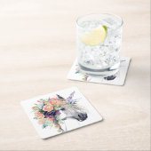 Floral Dprimed Unicorn Kartonnen Onderzetters (Insitu)