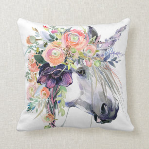 Floral Dprimed Unicorn Kussen