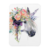 Floral Dprimed Unicorn Magneet (Verticaal)