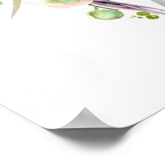 Floral Dprimed Unicorn Poster (Hoek)