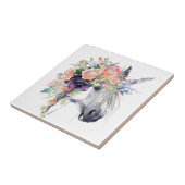 Floral Dprimed Unicorn Tegeltje (Zijkant)