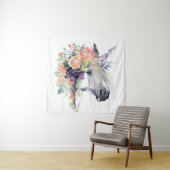 Floral Dprimed Unicorn Wandkleed (In situ)