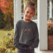 Floral Draft Horse Longsleeve Tshirt voor Meisjes