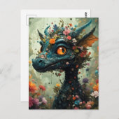 Floral Dragon Briefkaart (Voorkant / Achterkant)