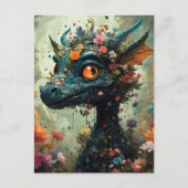 Floral Dragon Briefkaart (Voorkant)