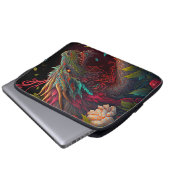 Floral Dragon Laptop Hoesje Laptop Sleeve (Voorkant onderkant)