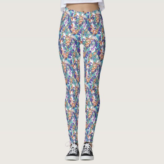 floral dragon leggings (Voorkant)
