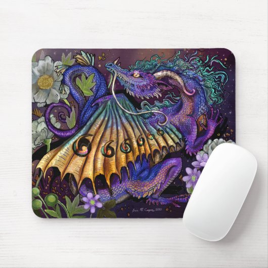 Floral Dragon Muismat (Met muis)